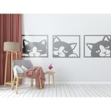 Ne Verelim Size Kediler Duvar Özel Sticker - Kediler Duvar Özel Sticker Dekoratif Odası Duvar Özel Sticker Duvar Süsü 60X15