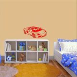 Ne Verelim Size Lüks Spor Araba Silüeti Dekoratif Duvar Özel Sticker, Çıkartma, Etiket Kırmızı