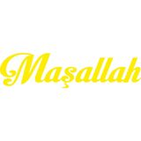 Ne Verelim Size Maşallah Yazısı Oto Özel Sticker Sarı 24*4 Cm