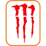 Ne Verelim Size Monster Pençe Far Veya Cam Altı Büyük Oto Özel Sticker Kırmızı 33*20 Cm