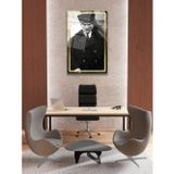 Ne Verelim Size Mustafa Kemal Atatürk Cam Tablo, Siyah Beyaz, Ev, Ofis Ve Okul Duvar Dekoru, Hediyelik, Büyük Tablo