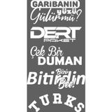 Ne Verelim Size Oto Arka Cam Özel Sticker Model 49 Beyaz 40*20 Cm