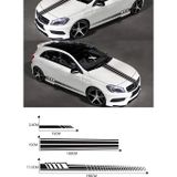 Ne Verelim Size Oto Özel Sticker Set Kaput-Marşpiyel-Sport 5 Parça Siyah 15*2,5 - 21*90 - 10*190 Cm