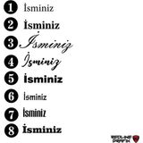 Ne Verelim Size Özel İsim Yazı Oto Özel Sticker Siyah