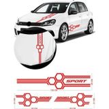 Ne Verelim Size Petek Tasarımlı Marşpiyel Ve Kaput Özel Sticker 3 Parça Kırmızı