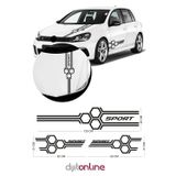 Ne Verelim Size Petek Tasarımlı Oto Kaput-Marşpiyel Özel Sticker 3 Parça 120*26 Cm/1Adet - 62*21 Cm/2 Adet