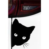 Ne Verelim Size Sevimli Kedi Oto Özel Sticker Siyah 2 Adet