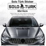 Ne Verelim Size Solo Türk Yazılı Kartal Yıldız Oto Özel Sticker Siyah 60*14 Cm