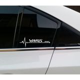 Ne Verelim Size Toyota Yaris İçin Özel Uyumlu Aksesuar Oto Kapı Yan Cam Özel Sticker Beyaz 20*7 Cm
