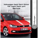 Ne Verelim Size Volkswagen İçin Özel Uyumlu Aksesuar Oto Kaput Şerit Özel Sticker Beyaz