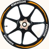 Ne Verelim Size Yeni Özel Motosiklet Jant Şeridi Cb250R Uyumlu Beyaz-Turuncu Sağ-Sol/Ön-Arka
