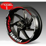 Ne Verelim Size Yeni Özel Motosiklet Jant Şeridi Fazer Yamaha Uyumlu Beyaz-Kırmızı Sağ-Sol/Ön-Arka