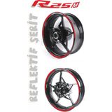 Ne Verelim Size Yeni Özel Motosiklet Jant Şeridi Yamaha R25 M Uyumlu Reflektif Kırmızı Sağ-Sol/Ön-Arka