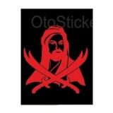 Ne Verelim Size Zülfikar Kılıcı Oto Özel Stickeri Kırmızı 30*30 Cm