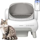 Neakasa Beyaz Akıllı Kedi Tuvaleti Üstü Açık Koku Filtresi ile Ergonomik Yapı