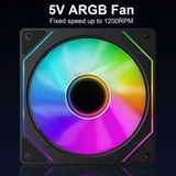 Nealdin Prism 4 Pro 120 mm Argb Pwm Pc Kasa Fanı – Infinity Mirror & Sessiz Soğutma - 001-Renkli