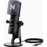NearStream AM35U Rgb Işıklı USB Kondansatör Mikrofon Pop Filtreli Aı Gürültü Engelleyici - Siyah