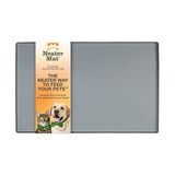 Neater Pet Brands Düz Mat - Su Geçirmez Silikon Evcil Hayvan Kaseleri Matı - Zeminleri Yiyecek ve Sudan Korur (48,26 cm x 30,48 cm, Top metali)
