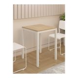 NEATS Safir Meşe Mutfak Masası, 60x60, Küçük Yemek Masası, Metal Ayaklı Mutfak Masası, Ahşap Mutfak Masası