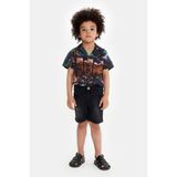 Nebbati Bg Store Erkek Çocuk Siyah Şort 23SS0NB3112 - 8 Yaş