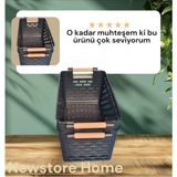 Nebil Home 2 Adet Çok Amaçlı Plastik Tutacaklı Organizer Sepet - Dolap Içi & Çekmece Düzenleyici Sepet 1 Adet