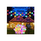 NEBİL HOME 50 Led 7 Metre Renkli Solar Güneş Enerjili Bahçe Teras Balkon Ağaç Lambası Aydınlatması 50led