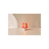 Nebron Tealight Mumluk Dekoratif Çizgili Mumluk. Masaüstü Raf Mumluk Kahve Köşesi Şık Mini Abajur Görünümlü Çizgili Mumluk 7 CM Pilli Mum Hediyeli Sert Plastik