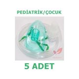 Nebulizatör Solunum Maskesi. Pediatrik Çocuk Nebül Maske 5 Adet
