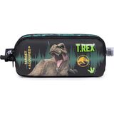Necati Çanta Lisanslı Jurassic World T-Rex Kalem Çantası - Yeşil - TEK EBAT - KALEMLİK