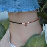 Necati Gün Pembe Kuvars Taşlı Oval Rose Gold Halhal