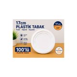 NECE CUP 17 CM PLASTİK TABAK 100'LÜ