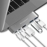 NECESSARY 7'si 2 arada - Gerekli - MacBook Pro/Air USB-C Hub Adaptörü - 4K HDMI, Ethernet, 3 USB 3.0, SD/TF Kart Okuyucu ve USB-C Güç Dağıtımı ile Çoklu Bağlantı Noktalı Yerleştirme İstasyonu (Uzay Grisi)