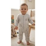 necix’s Laura Baby Erkek Bebek Çocuk Ayıcıklı Peluş Tulum - Bej - 6 - 9 Ay
