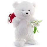 Neco Toys Plush Fluffy Hediye Kutulu Ve Çiçekli Ayı Oyuncak