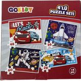 Neco Toys Puzzle Harika Kanatlar 4 Puzzle Tek Kutuda - Mavi Su Dünyası