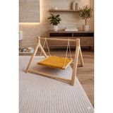 Ned Kedi Salıncağı-Doğal Çam Kedi Dinlenme Alanı-Kedi Yatağı-Kedi Balkon Mobilyası-Kedi Bahçe Mobilyası - Sarı