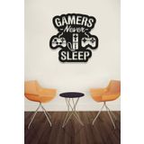 NED MDF LAZER DEKARASYON Gamer Oyunucu Siyah Ahşap Tablo Mdf Lazer Kesim 3mm Duvar Dekorasyon Süsü (KENDİNDEN YAPIŞKANLI)