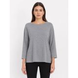 Neden Tekstil - Kadın Gri Basic Salaş Triko Bluz - 38 - Gri
