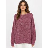 Neden Tekstil Kadın Pembe Triko Oversize Kazak