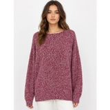 Neden Tekstil Kadın Pembe Triko Oversize Kazak