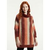 Neden Tekstil - Neden Tekstil Kadın Oversize Fit Yarım Balıkçı Yaka Kazak - Standart - Çok Renkli