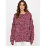 Neden Tekstil - Neden Tekstil Kadın Pembe Triko Oversize Kazak - Standart - Pembe