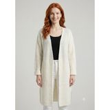 Neden Tekstil - Neden Tekstil Kadın Rahat Fit Beyaz Triko Hırka - 38 - Ekru