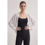 Neden Tekstil - Premium Ajurlu İnce Triko Bolero Hırka - Standart - Beyaz