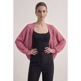 Neden Tekstil - Premium Ajurlu İnce Triko Bolero Hırka - Standart - Pembe