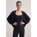 Neden Tekstil - Premium Ajurlu İnce Triko Bolero Hırka - Standart - Siyah