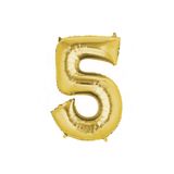 Nedi 40 Rakam Altın 5 Balon Folyo