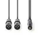 Nedis Coth15310gy30 Dengeli Ses Kablosu 2X Xlr 3 Pinli Mm Nikel Kaplı 3,5 Mm 3 M-Ambalaj Hasarlı Sıfır Ürün