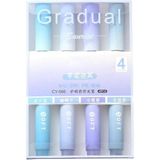 Need Gradual Mavi Soft Renkler 4lü Fosforlu Kalem Seti - Çok Renkli - Standart
