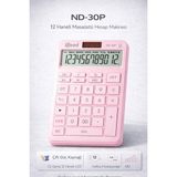 Need ND-30P Pastel Pembe Hesap Makinesi 12 Haneli Geniş LCD Ekran ve Hafıza Fonksiyonları - Standart